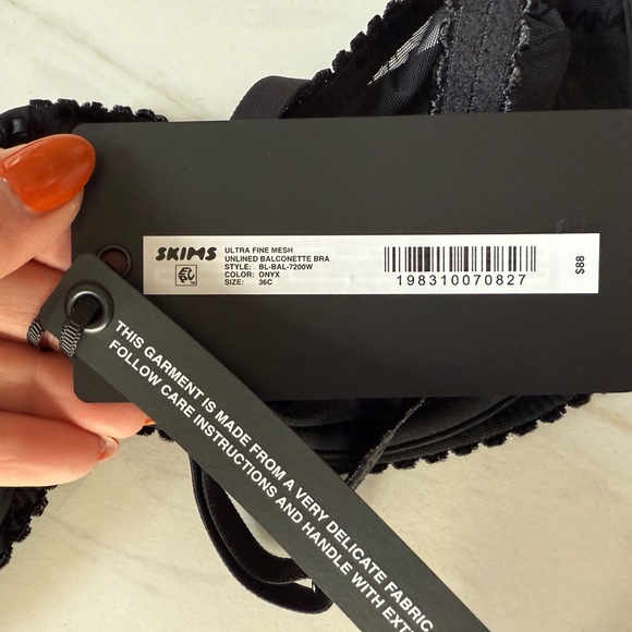 Skims x dolce and gabbana ultra fine mesh unlined balconette bra - Picture 4 of 4